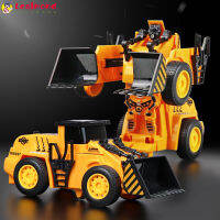 Leal ในสต็อก Inertial Engineering Car Deformation ของเล่นเด็ก Roller Bulldozer Forklift Transforming Robot ของเล่นของขวัญสำหรับ Boys