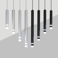 QIUBOSS Long Tube LED Pendant Lights Dimmable Lamp Pipe Decor 7W COB Cylinder Hanging Lamp Ceiling Room Lamp for Kitchen Bedroom