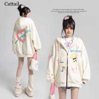 Cattail เสื้อกันหนาว เสื้อฮู้ด แว กันหนาว  มีฮู้ด ทรงหลวม ผ้าผู้ญิง Fashion High-quality สบาย unique A98J912 37Z230913