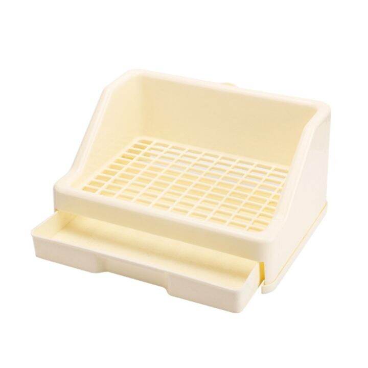 Pet Tray Rabbit Cage Corner Litter Box Anti-spill Edge Plastic Square ...