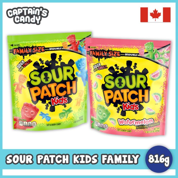 SOUR PATCH KIDS Watermelon Soft & Chewy Candy, Family Size, 1.8 lb Bag