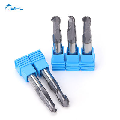 CARBIDE BALLNOSE END MILL  2FLUTES 55HRC AlTiN COATED คาร์ไบด์เอนมิลรุ่นหัวบอล 2ฟันสำหรับงานเหล็กเกรด 55HRC R0.5 / R0.75 / R1 / R1.25 / R1.5 / R2 / R3 / R4 / R5 / R6 / R10