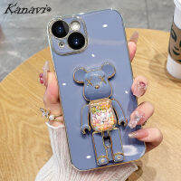 Kanavi เคสโทรศัพท์แฟชั่น,เคสโทรศัพท์ iPhone 15 Pro 15 Plus 15 Ultra สุดหรูชุบเจลลี่แบร์เคสมือจับสำหรับโทรศัพท์มือถือแฟชันซิลิโคนนิ่มกันกระแทก