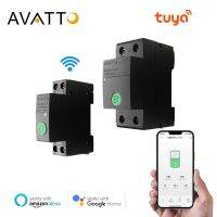 สวิตช์อุปกรณ์ตั้งเวลา Tuya Wi-Fi เบรกเกอร์ AVATTO ที่มีการใช้พลังงานเครื่องวัดพลังงานสามารถใช้งานได้กับ Alexa Google Home Alice