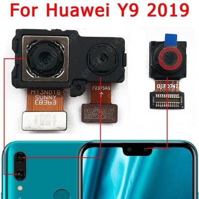 ต้นฉบับสําหรับ Huawei Y9 2019 มุมมองด้านหลังด้านหน้ากล้องด้านหน้าหันหน้าไปทางกล้องขนาดเล็กโมดูลอะไหล่ทดแทนแบบยืดหยุ่น