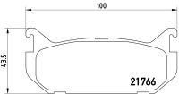 ผ้าดิสเบรคหลัง MAZDA 626 CRONOS GE 1991-1997 MX-6 GD 1992- GE 1992-1997 NTN