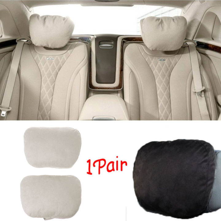 2pcs-29x19ซม-universal-รถ-headrest-s-class-ultra-soft-หมอน-suede-ผ้าสำหรับ-benzmaybach-back-cushion-อุปกรณ์เสริม