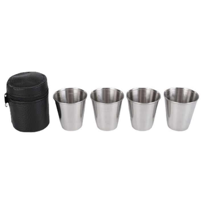 hotx-dt-30ml-70ml-cup-outdoor-practical-wine-cups-leather-storage-beer
