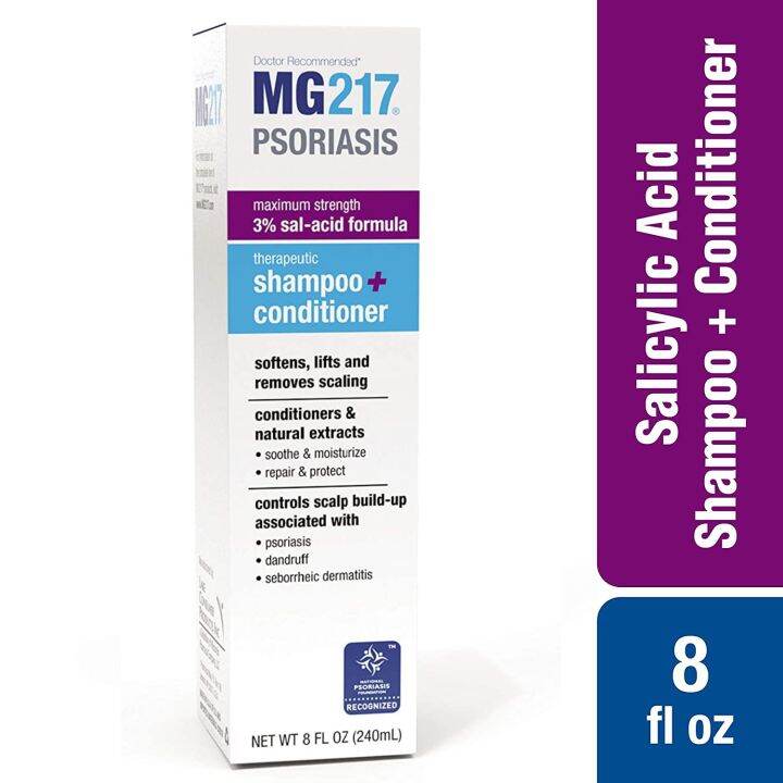 MG217 Psoriasis 3% Salicylic Acid Therapeutic 2 in 1 Shampoo and ...