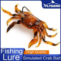 FLYSAND Bionic Crab Silicone Soft Bait Artificial Lifelike Sharp Hook Fishing Lure Freshwater Fish Jig Head Baits Fishing Tackle