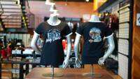 Harley-Davidson COLLEGIATE-BLK WHT เสื้อยืดแขนสั้นหญิง