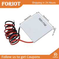 Foriot  TES1-7102 แผ่นทำความเย็น 23X23MM DC 5-8V 2A สารกึ่งตัวนำแผ่นทำความเย็นความแตกต่างของอุณหภูมิสูงสุด 65