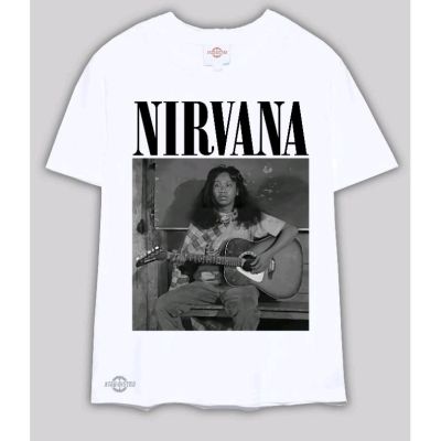 【จัดส่งเสื้อยืดในประเทศไทย】เสื้อยืด พิมพ์ลายวง NIRVANA MANDRA kurt cobain สีขาว พรีเมี่ยม