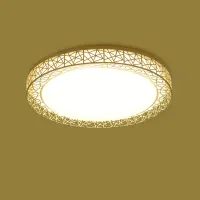 LED Ceiling Light Bird Nest Round Lamp Modern Fixtures For Living Room Bedroom Kitchen xobw