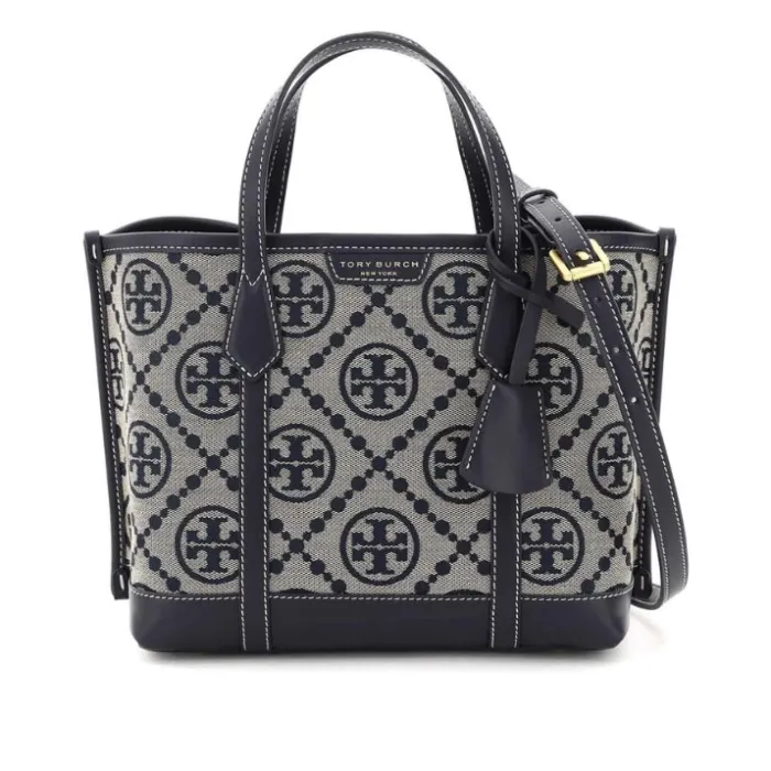 Promo ! New Tory BURCH Perry Monogram Jacquard Small Triple Compartment Tote  | Lazada Indonesia