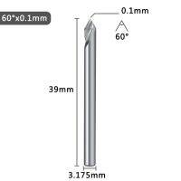Xcan ดอกสว่าน3.175มม. ก้านที่ตัดปลายหมุน20/30/45/60องศาปลาย0.1 0.2 0.3มม. คาร์ไบด์มิลลิ่งบิต3มิติ