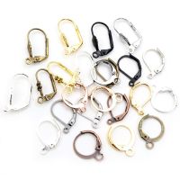 【CW】 30-50pcs Fashion Rhodium Gold Plated French Earring Hooks Wire Settings Jewelry Making Findings Accessories