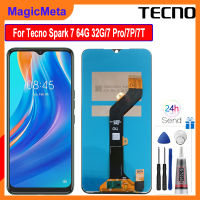 หน้าจอจอ LCD แบบดั้งเดิม MagicMeta สำหรับ Tecno Spark 7 64G 32G/7 Pro/7 P/7T ดิจิไทเซอร์จอแสดงผล LCD แบบสัมผัสหน้าจอแทนการประกอบสำหรับ Tecno Spark 7 64G 32G 7 Pro 7 P 7T