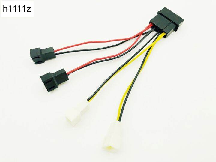 Computer Cooling Fan Power Cables 4Pin Molex to 3Pin Fan Power Cable