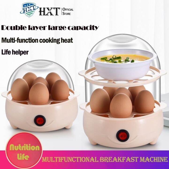 2 Layer Food Steamer Egg Cooker Boiler Kitchen Appliances breakfast