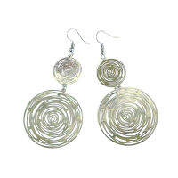 Fashion Large and Small Rose Shape Vortex Wafer Earrings Gorgeous Women Ornaments Light Earrings