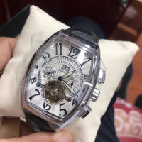 นาฬิกาผู้ชายแบรนด์ชั้นนำ FM Tourbillon นาฬิกากลไกอัตโนมัติผู้ชาย30M กันน้ำ Self-Wind นาฬิกาข้อมือชายแฟชั่น Frank-Muhot