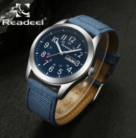 ร้อน, ร้อน★Readeel Top Luxury Brand Quartz Mens Wrist Watches Date Week Sport Military Casual Men Watch Canvas Male Clock Hot Sale