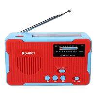 RD666 Solar Radio Multifunctional Portable Card 2300MAh LED Torch AM FM Hand Crank Generator for Outdoor Emergency