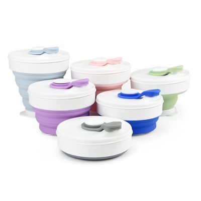 【CW】❖  Folding Silicone Cup 350ML Food Grade FREE Cups Outdoors BPA Collapsible mug