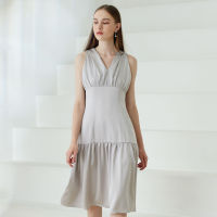 LALIT STUDIO Zara Dress Grey เดรสแขนกุด กระโปรงสั้น สีเทา (สินค้าพร้อมส่ง) ชุดออกงานธีมสีเทา ชุดไปงานแต่งกลางวัน สไตล์มินิมอล