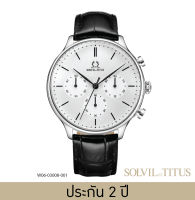 Solvil et Titus นาฬิกาผู้ชาย รุ่น Vintage โครโนกราฟ ระบบควอตซ์ สายหนัง ขนาดตัวเรือน 39 มม.