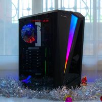 ?G10 KK ATX TG Tempered Glass Case Tsunami  RGB ไฟ RGB สวยงามมีกระจกแข็งแรง(เคสเปล่า ฝากระจก แถมพัดลม)