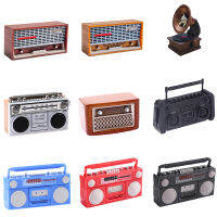 Dollhouse Miniature Vintage วิทยุกล้องเครื่องบันทึกทีวี Phonograph Projector รุ่น R ตุ๊กตาเฟอร์นิเจอร์ตกแต่งของเล่น Accessories