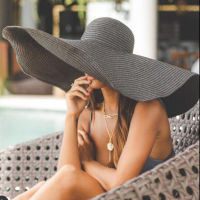 【cw】Women Beach Accessories Sombrero Big Size Hat Female Large Wide Brim Straw Sun Hats Oversized Anti UV 50 Summer Hat Wholesale