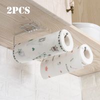 1/2pcs Paper Holder Bathroom Storage Paper Towel Holder Kitchen Wall Hook Toilet Paper Stand Home Organizer Toilet Accessories Bathroom Counter Storag