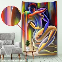 Creative Oil Painting Tapestry Wall Hanging Bohemian Decorative Hippie Kiss Psychedelic  Abstract Carpet  Cloth  Halloween