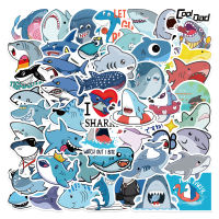 【cw】50 Cartoon Cute Shark Stickers Special Decoration Luggage Notebook Waterproof Removable Stickers 【hot】