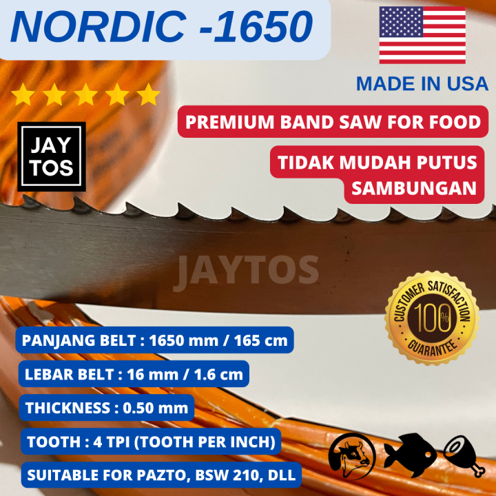 NORDIC Premium Band Saw 1650 Mm / 165 Cm Bone Saw Mesin Pemotong Daging ...