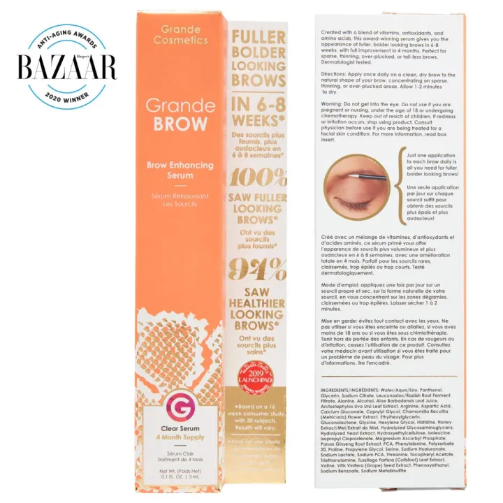 Grande Cosmetics GrandeBROW Brow Enhancing Serum - 4 Month Supply | Lazada  PH