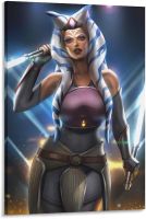 A Deviantart Ahsoka Tano อนิเมะสาวสวยเซ็กซี่โปสเตอร์ภาพตกแต่งศิลปะบนผืนผ้าใบสำหรับติดกำแพงห้องนั่งเล่นโปสเตอร์ภาพวาดตกแต่งห้องนอน08 × 12inch20 × 30ซม