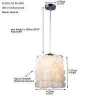 Modern loft 3 kinds style natural seashell pendant lamp lustres fixture E27 Lights Shell lamps for kitchen living room bedroom