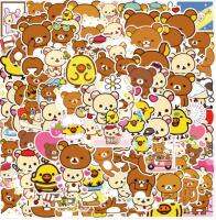 10/30/50/100ชิ้นใหม่ Rilakkuma สำหรับสโนว์บอร์ดกระเป๋าแล็ปท็อปตู้เย็นรถจัดแต่งสติ๊กเกอร์ไวนิลติดรถยนต์การตกแต่งบ้านสติ๊กเกอร์ตกแต่งลายสติ๊กเกอร์และฉลาก