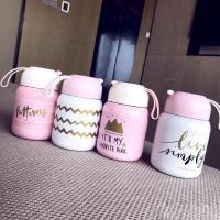 【CC】 Pink Flasks 220ml Thermal Bottle Thermocup Termos Insulated Cup Thermo Mug