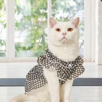 Pet Dress Breathable Fine Workmanship Polyester Grid Pattern Sleeveless Pet Skirt Clothes for Daily Dresses