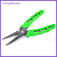 Wangzhansi บอมส์อุปกรณ์ Peralatan Pancing ทนทานสำหรับตกปลาที่คีมจับปลากันกรรไกรตัดเอ็นตกปลาที่คริมเปอร์คีมถอนเบ็ด