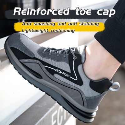 รองเท้านิรภัยหัวเหล็กผู้ชาย Anti-Smashing Anti-Puncture รองเท้านิรภัย Breathable Light Wear-Resistant รองเท้าทำงาน