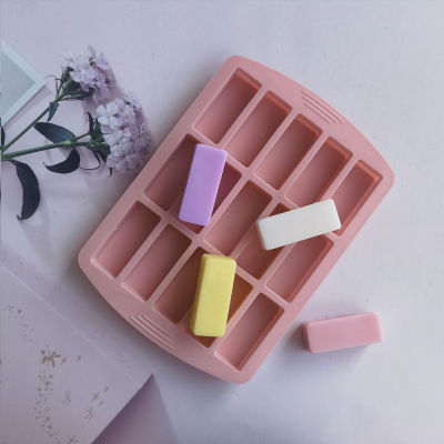12 Grids Maker Pudding Cake Soap Kitchen Square DIY Candle Making Large Silicone Mould