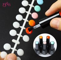 240pcs Nail Color Table Acrylic UV Gel Polish Bottle Color Display Flatback Round Coloring False Tips with Double Sided Sticker Cups  Mugs Saucers