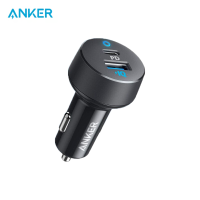 Anker PowerDrive PD+ 2  Type-C 35W 2-Port Compact Type C Car Charger with 18W Power Delivery and 12W PowerIQ PowerDrive PD 2 with LED for iPad Pro (2023) iPhone 14/14 Pro/14 Pro Max and More POWER INFINITE