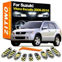 ZITWO 11ชิ้นชุดอุปกรณ์ซูซูกิแสงโดมส่องแผนที่ LED ภายใน2006 Grand Vitara Escudo 2007 2008 2009 2010 2011 2012 2013 Canbus 2014